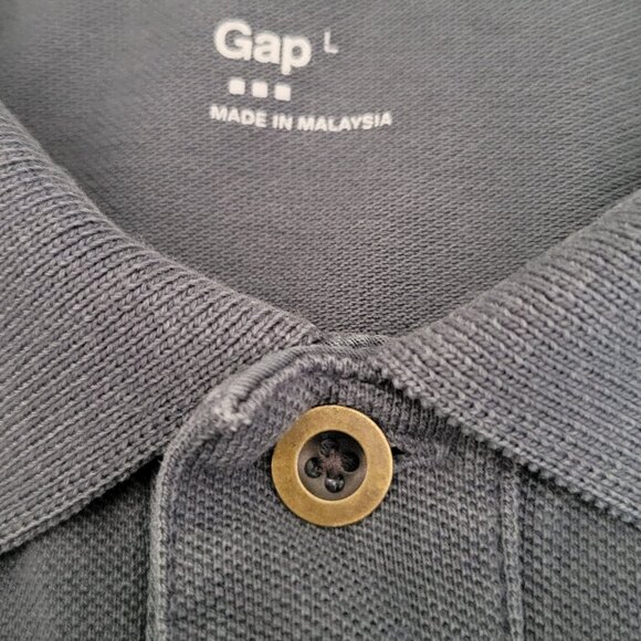 Gap Long Sleeve Polo Sz L - Picture 3 of 9
